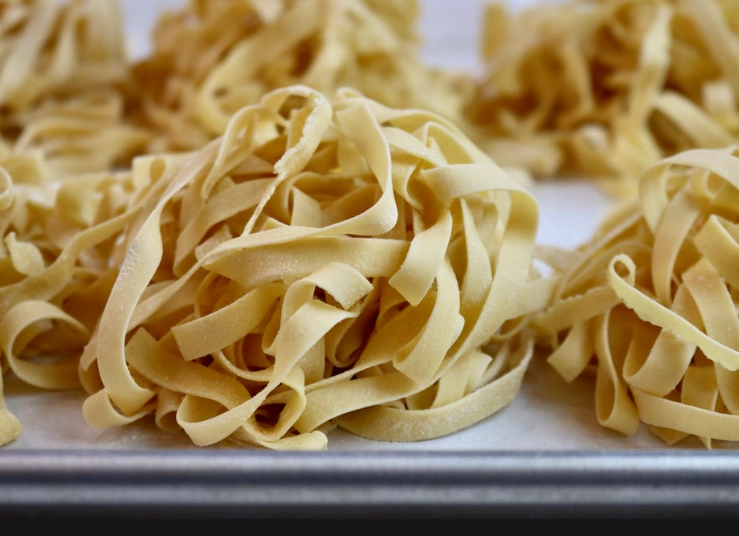 Homemade Italian pasta recipe with semolina