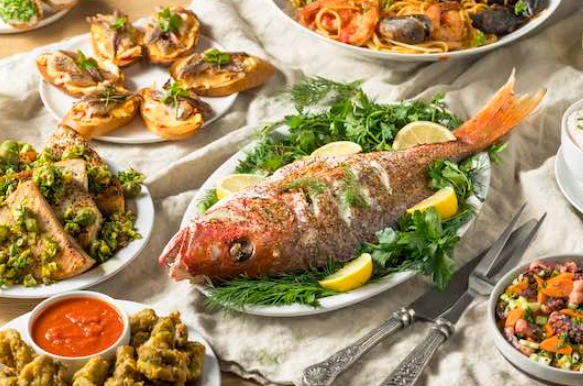 Traditional Italian Christmas Eve feast