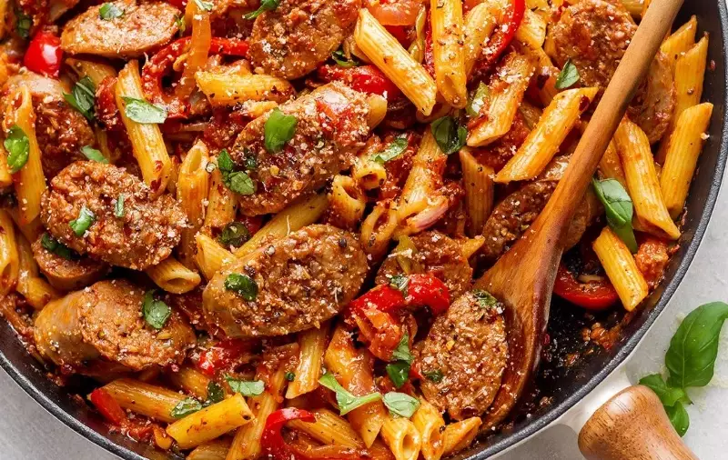 healthy sausage pasta healthy sausage pasta