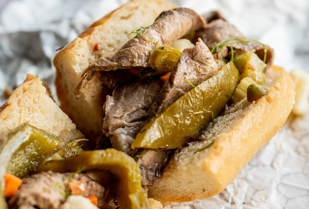 Italian beef sandwich