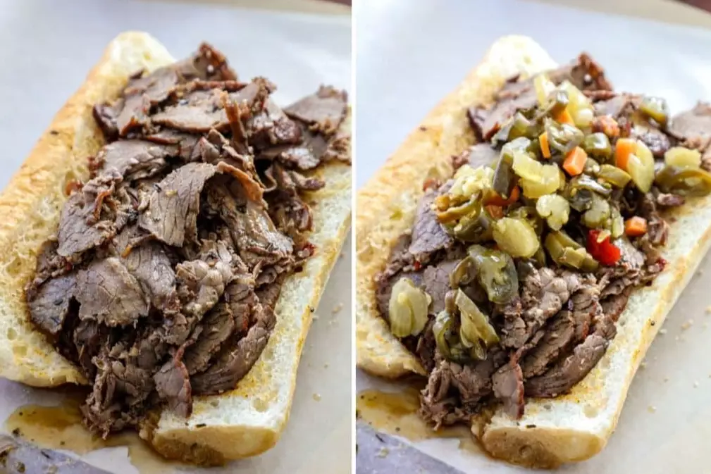 Italian beef sandwich