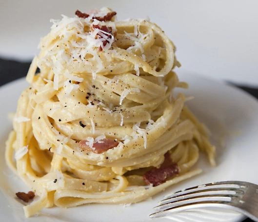 carbonara with cream carbonara with cream